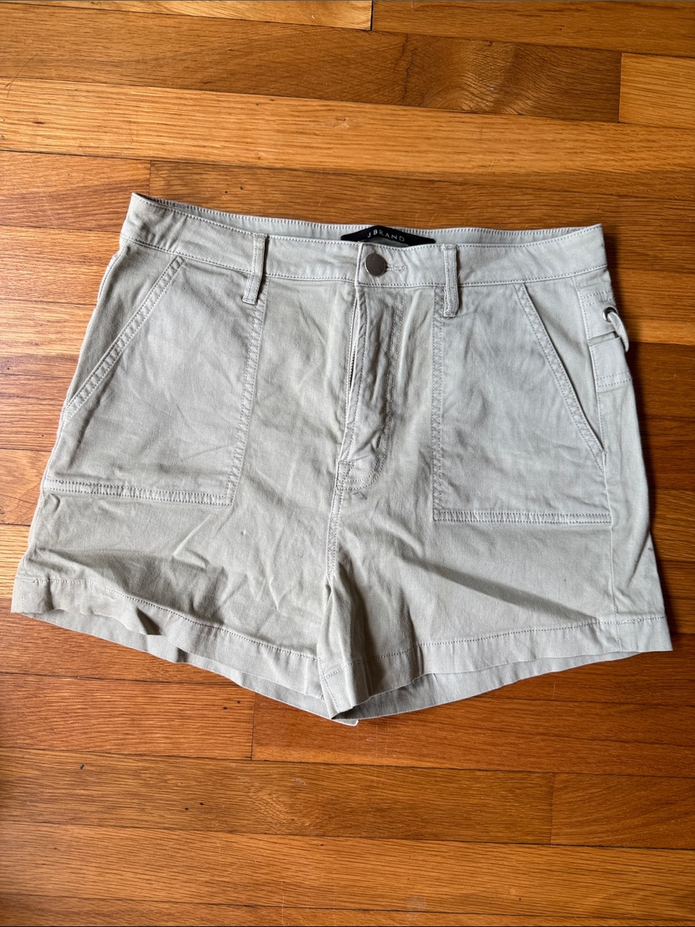 J Brand Light Gray Utility Bermuda Shorts